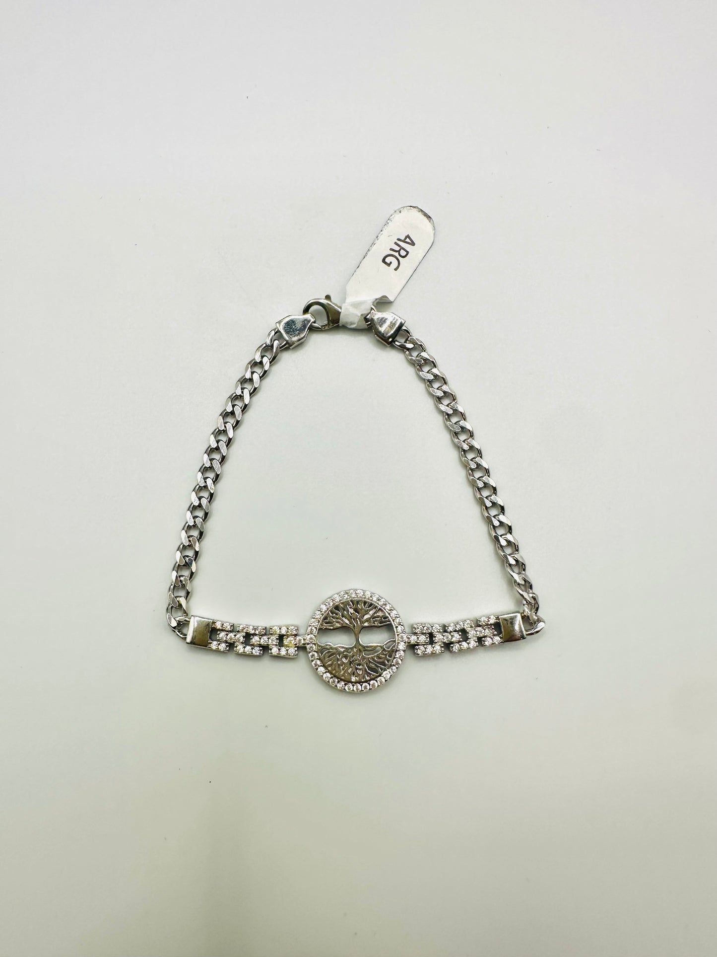 Bracelet Gourmette “Arbre de Noah Perlée ” En Argent 925