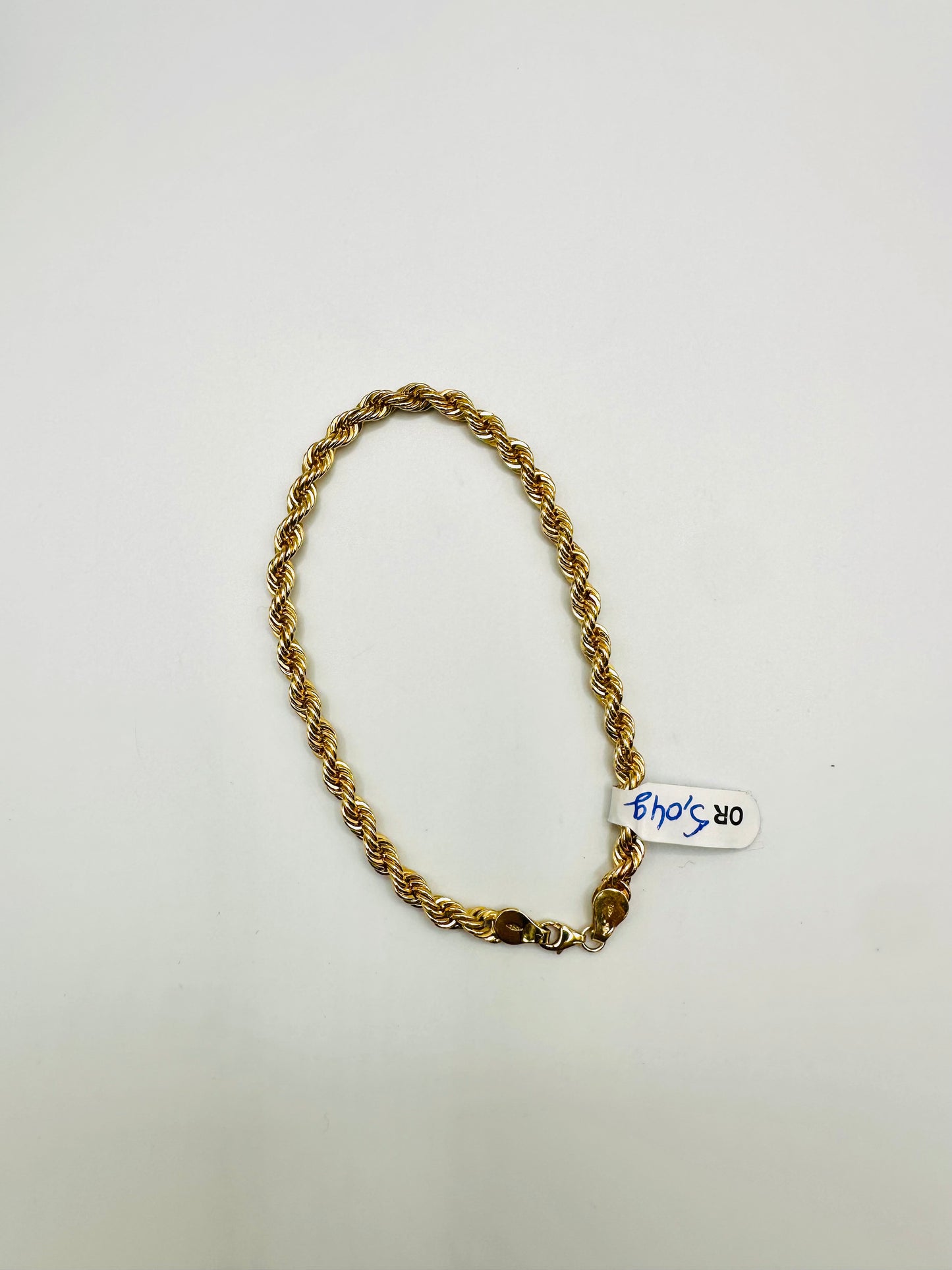 Gourmette maille torsadée Or 750/1000