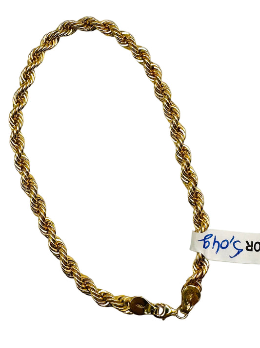 Gourmette maille torsadée Or 750/1000