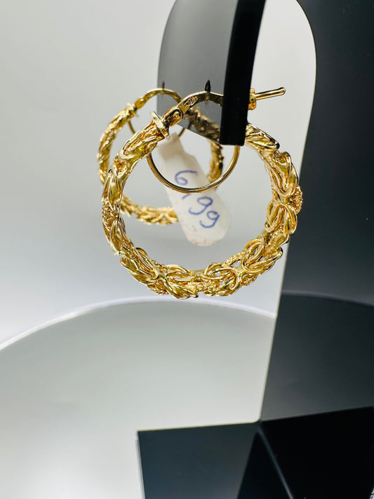 Créoles en or 18 carats- Maille royale