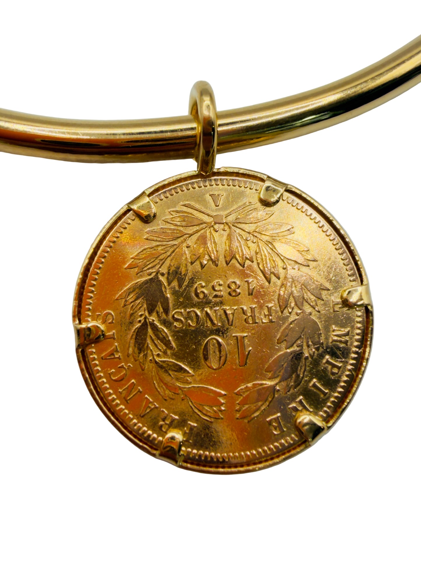 Collier Breloque Napoléon 10 Francs– Or 21,6 & 18 Carats