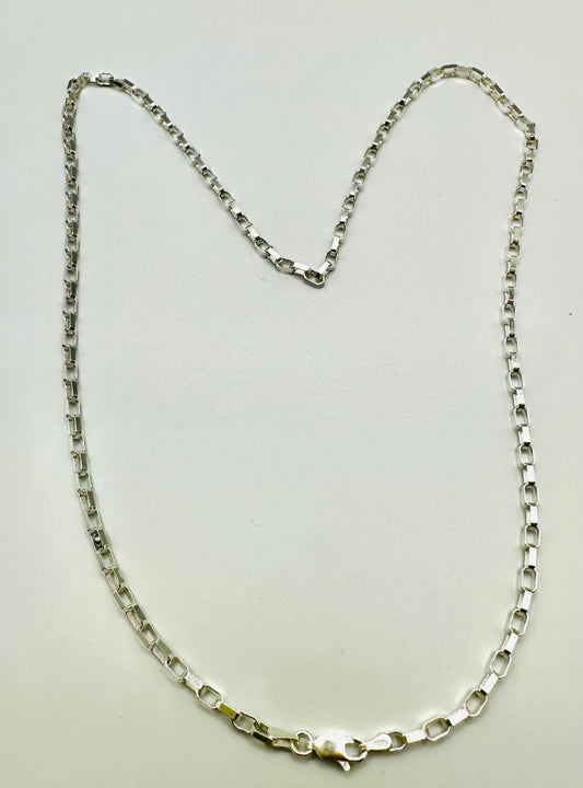 Chaine homme en argent 925 rectangulaire