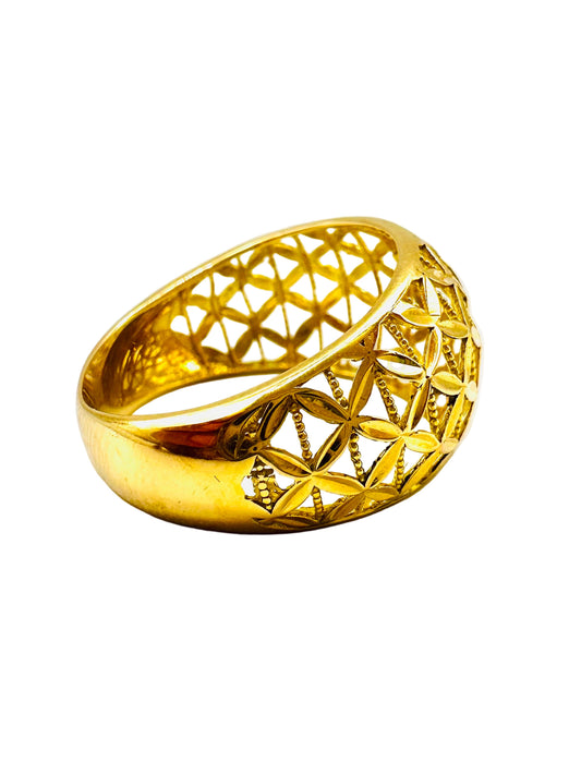 BAGUE DIAMANTINE OR 750/1000