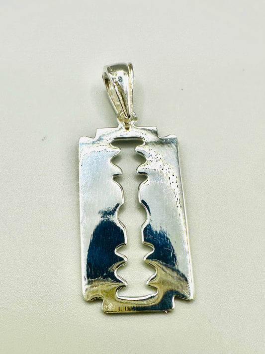 PENDENTIF HOMME Grande lame en argent 925