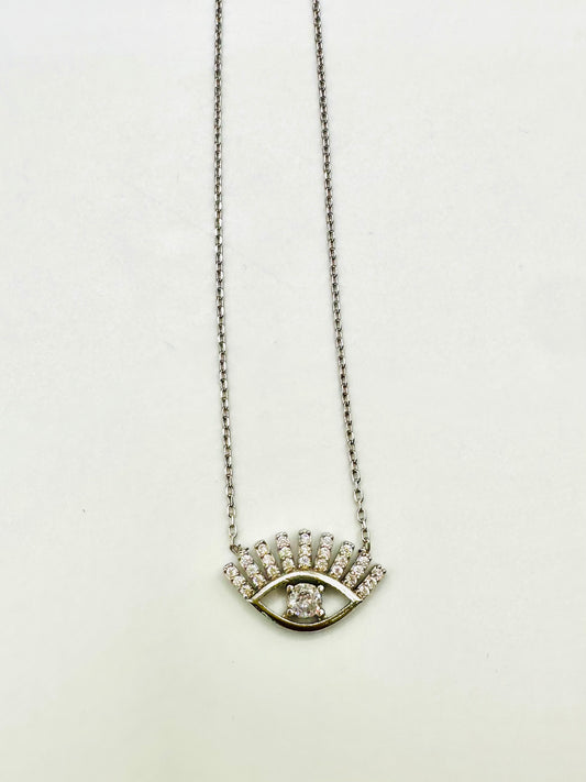 Chaîne en argent 925 avec pendentif œil