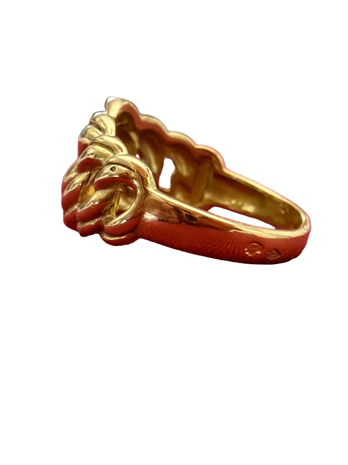 Bague Américaine pleine Or 750/1000