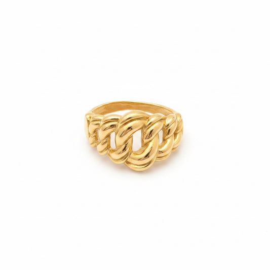 Bague Américaine pleine Or 750/1000