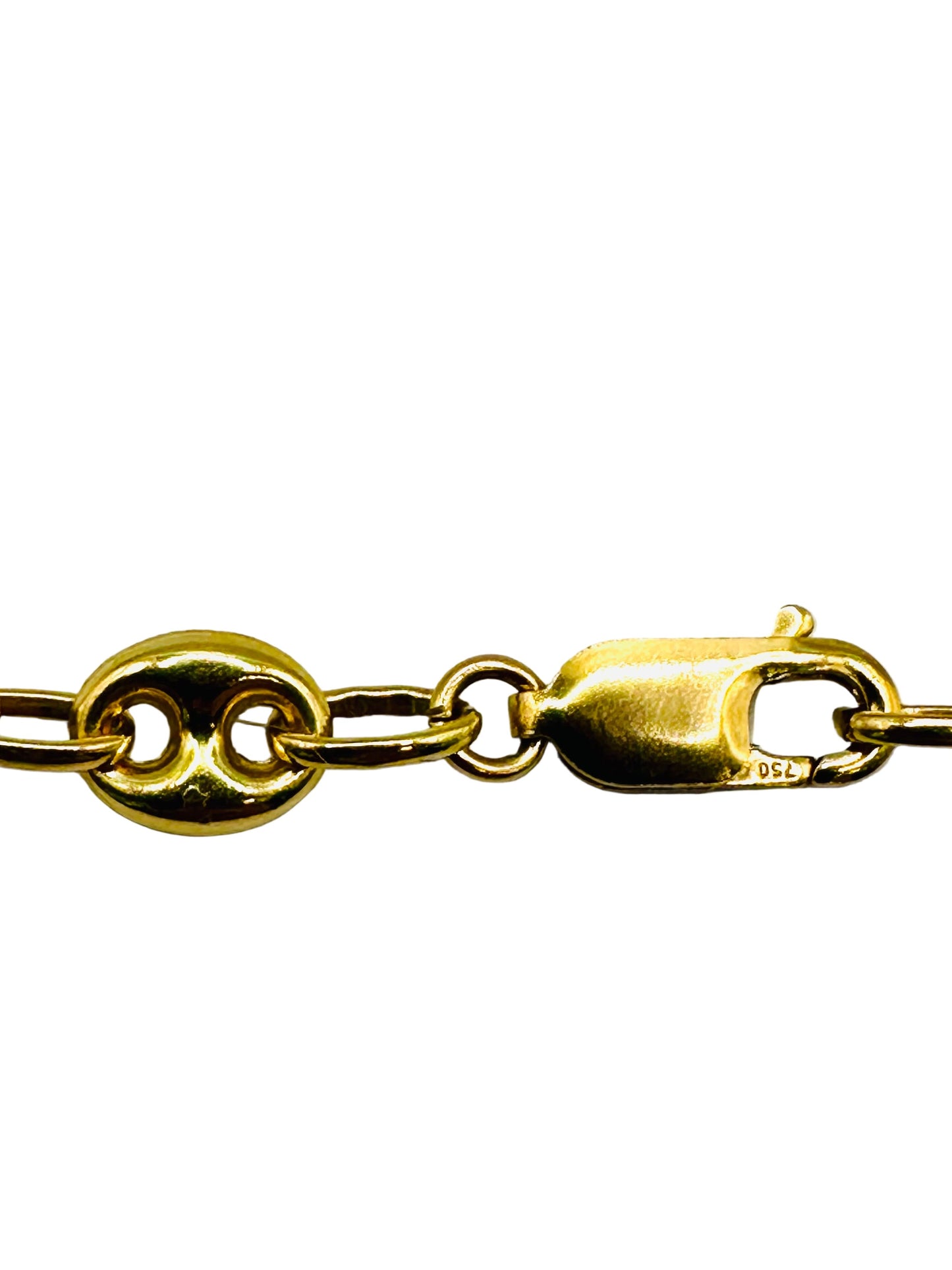 Chaîne maille graine de café Or 750/1000