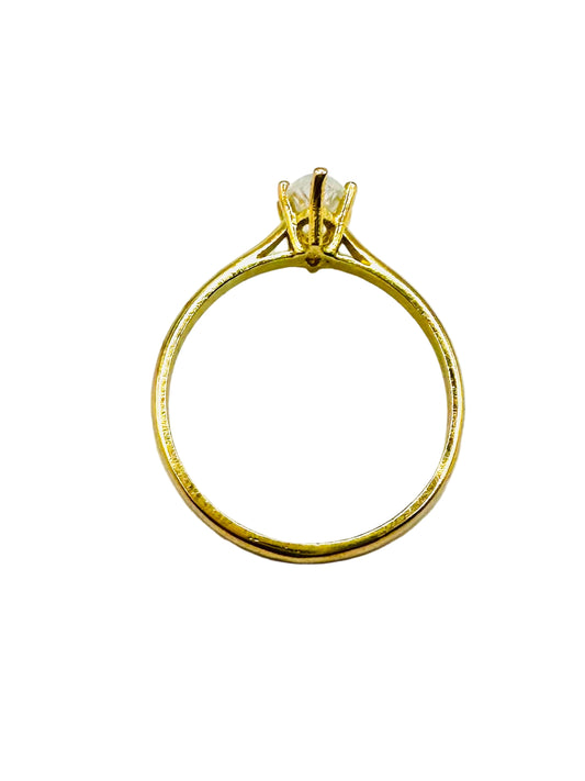 Bague mariage marquise Or 750/1000