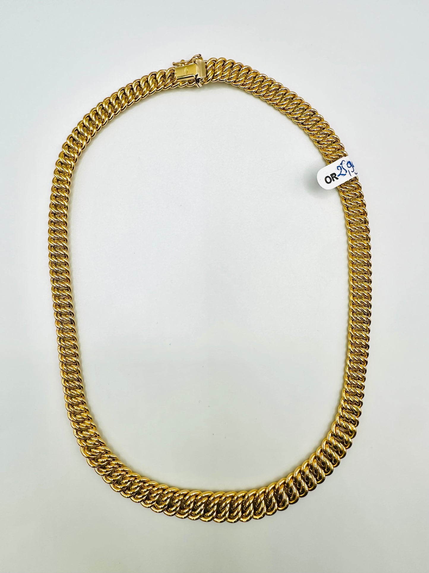Chaîne maille américaine en chute Or 750/1000