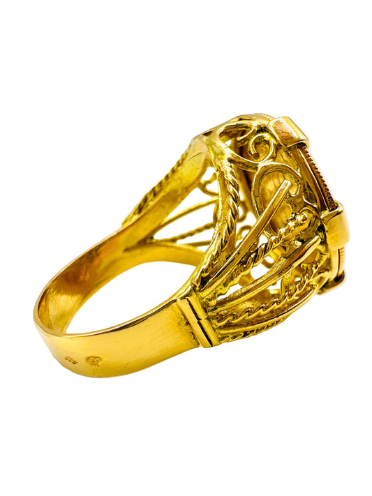 Bague Porte-Pièce “Napoléon” – Or 18 et 21 carats ~ 6 griffes