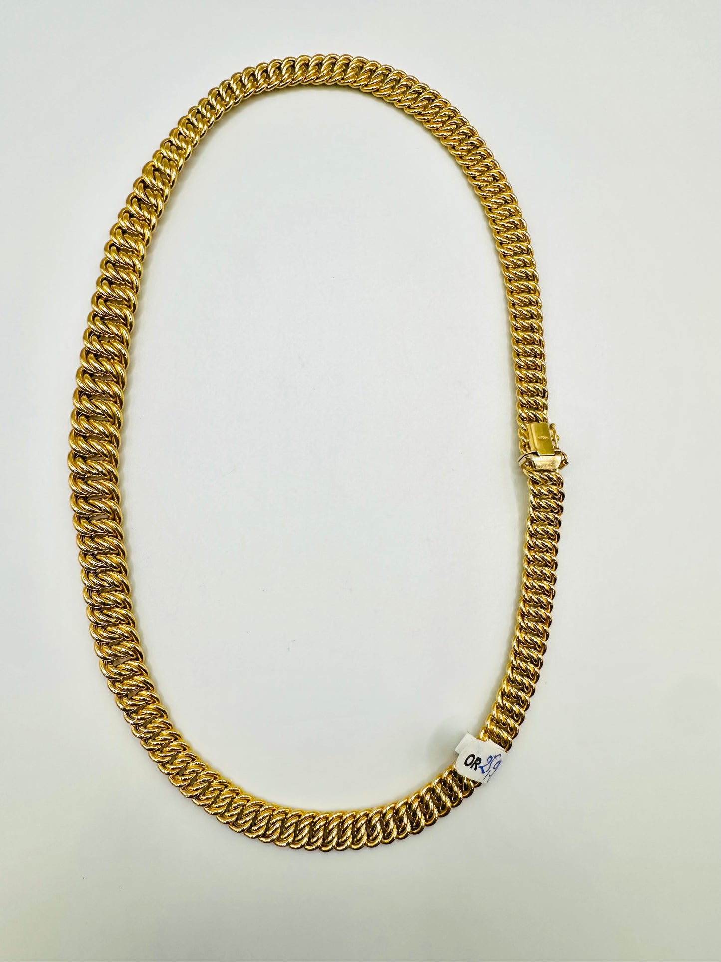 Chaîne maille américaine en chute Or 750/1000