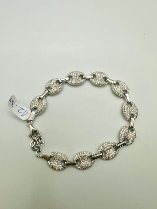 Bracelet Femme en Argent 925 – Graine de Café Perlée
