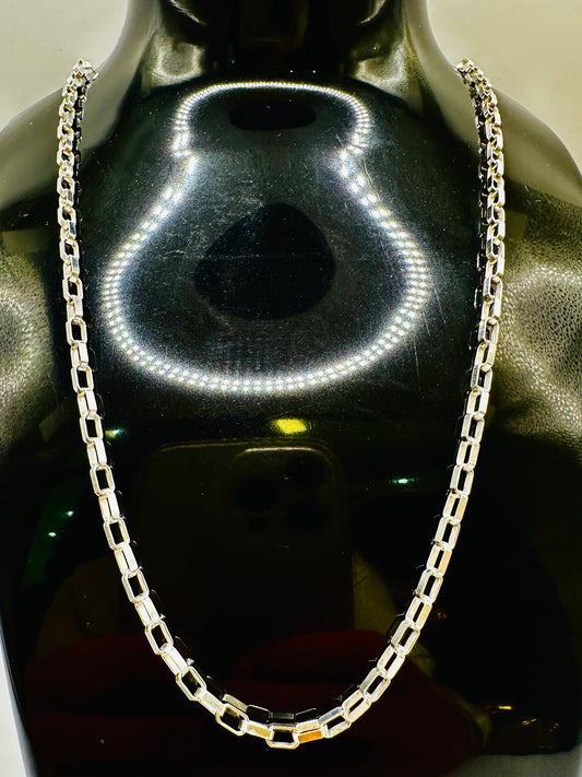 Chaine homme en argent 925 rectangulaire