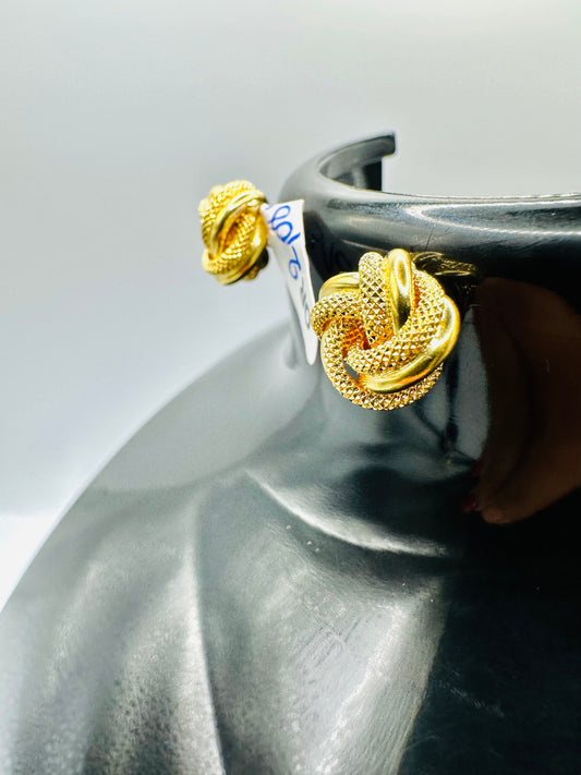Boucles d’Oreilles Nœud d’Amour Algérien 🎗️Or 750/1000