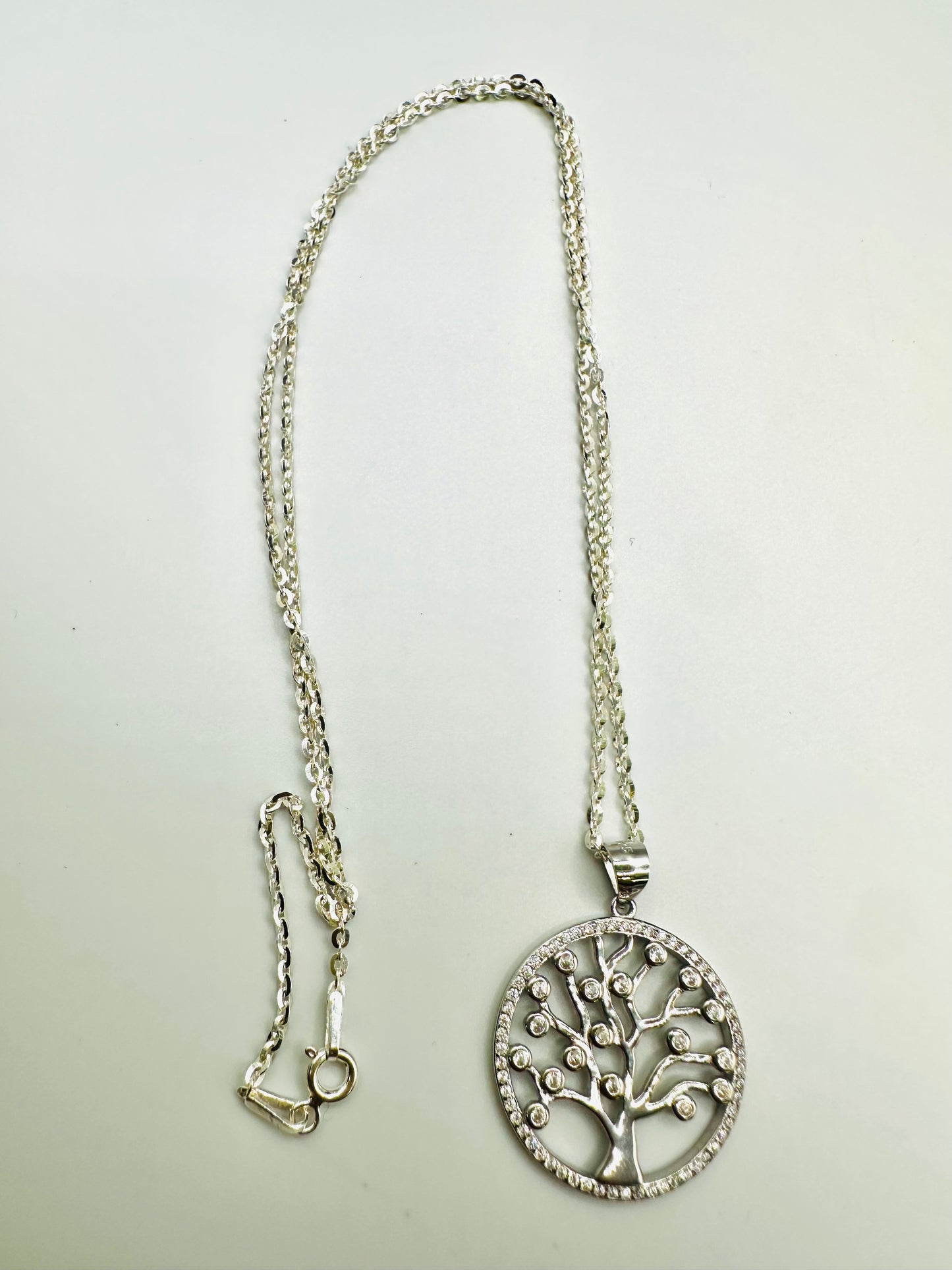 Chaîne en argent 925 avec pendentif arbre de noah