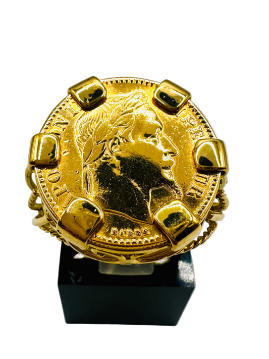 Bague Porte-Pièce “Napoléon” – Or 18 et 21 carats ~ 6 griffes