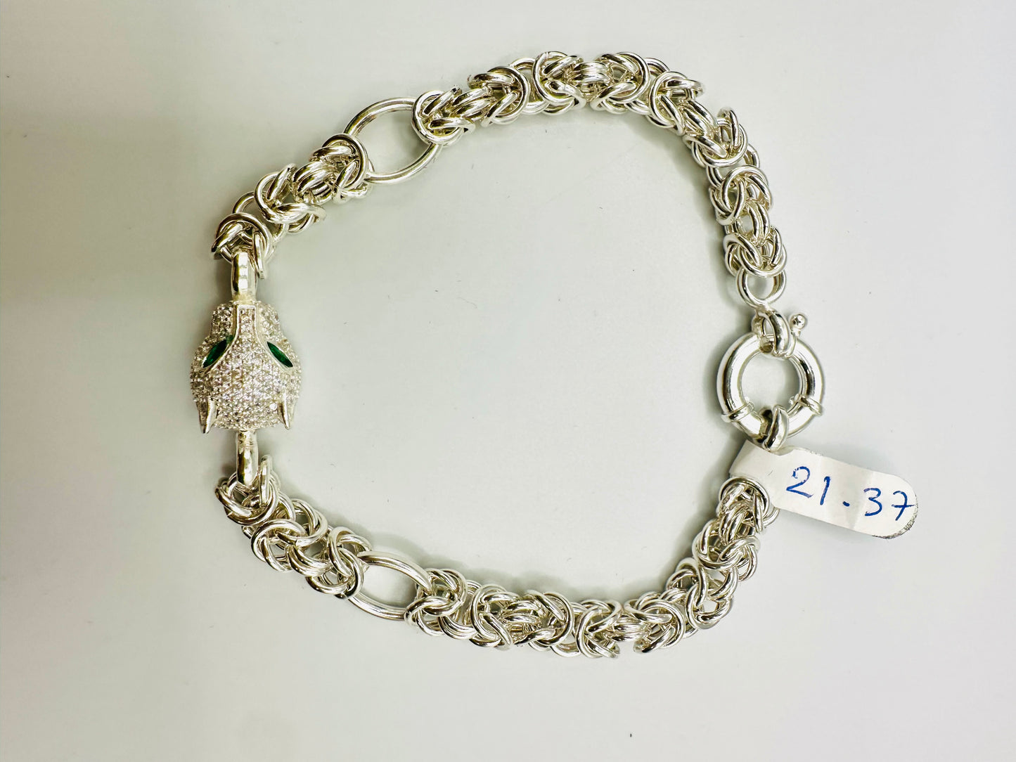 Bracelet Gourmette Léopard En Argent 925