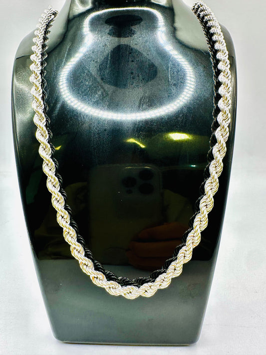 Chaîne homme en argent 925 corda torsadée
