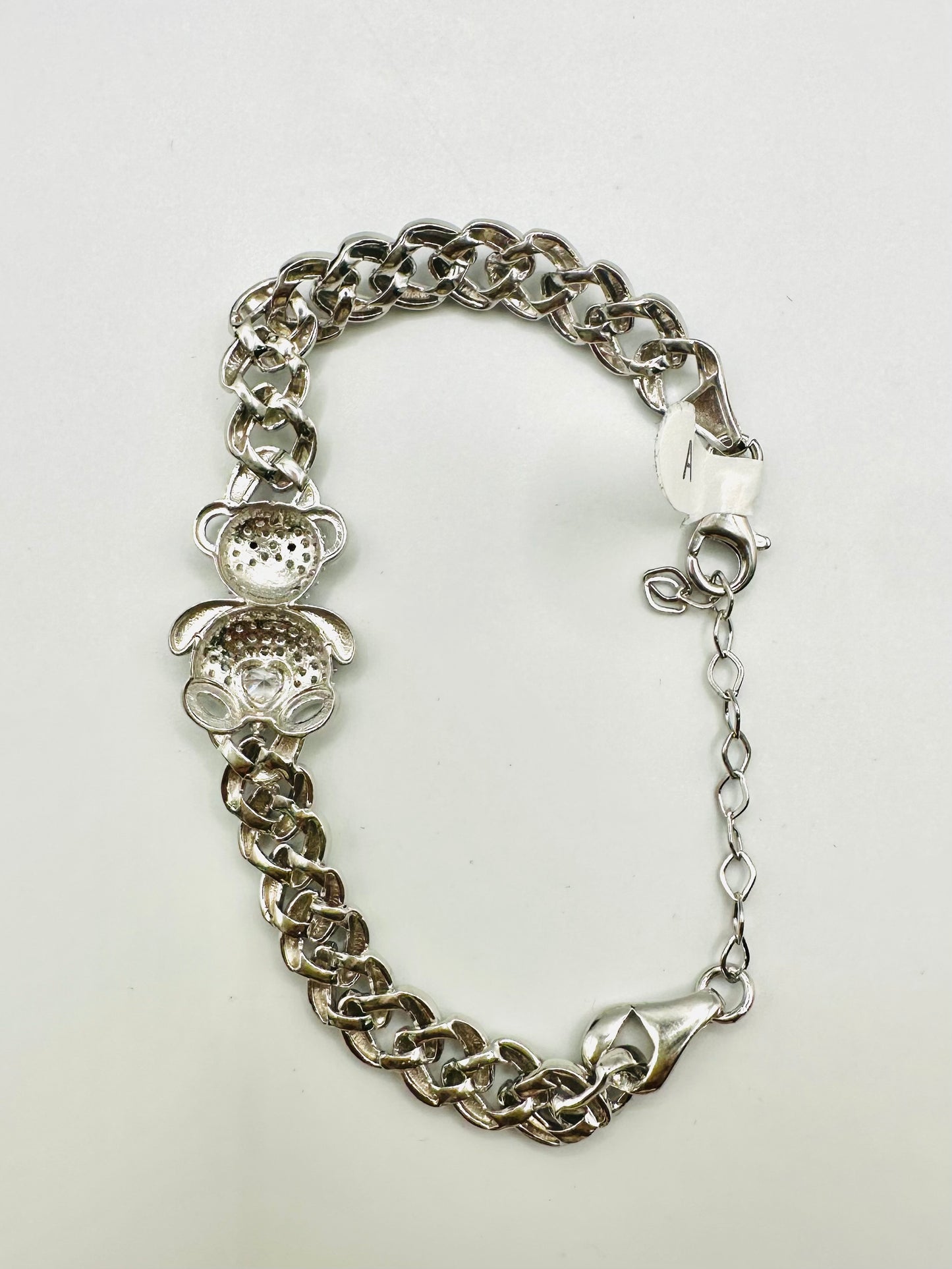 Bracelet Ourson & Perle En Argent 925