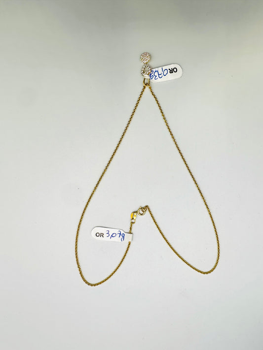 Chaîne & Pendentif Petit Cœur ❣️ Or 750/1000