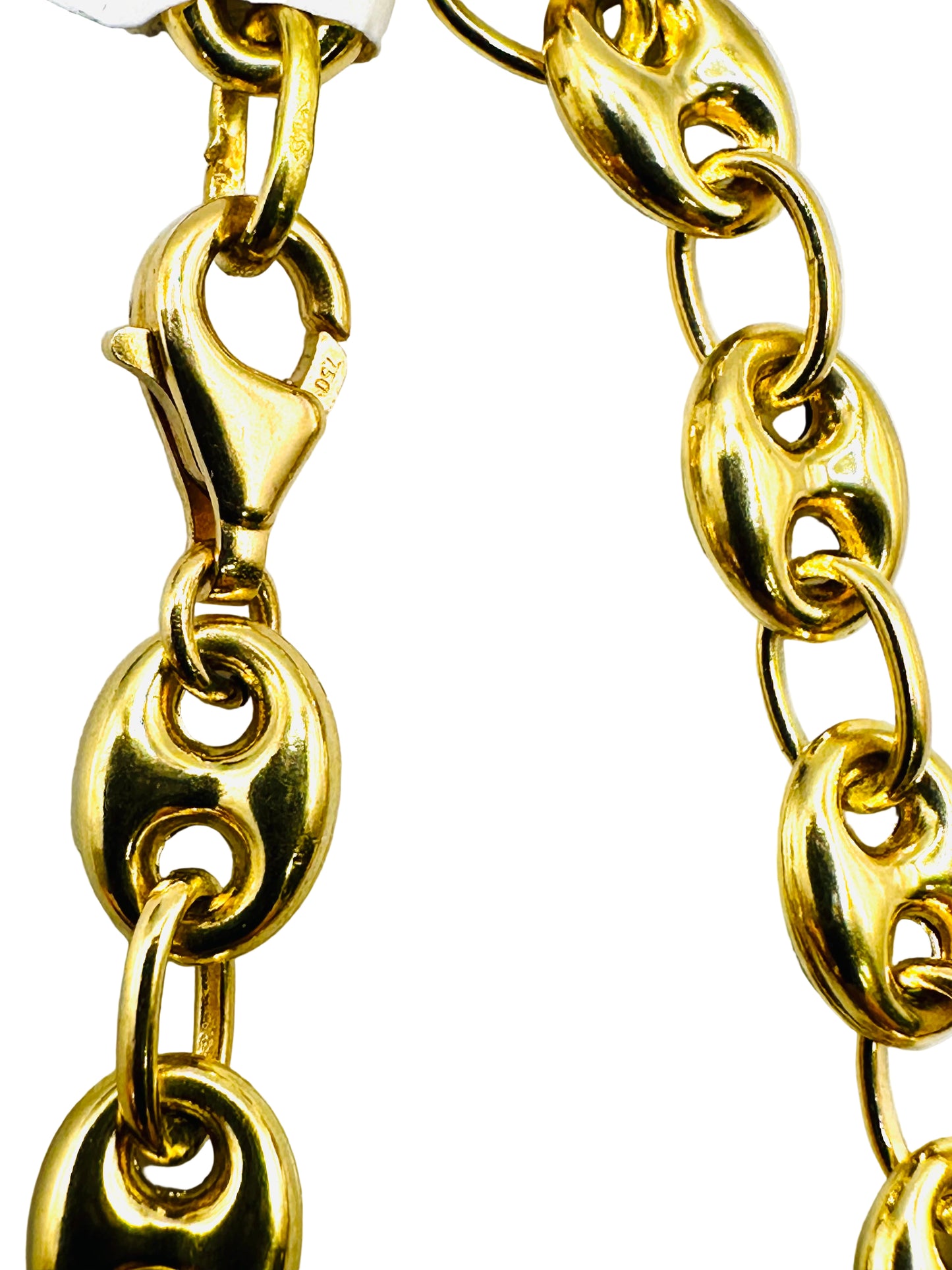 Gourmette maille graine de café Or 750/1000