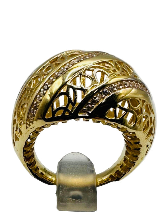 Bague Bombée en Or Jaune 18 Carats