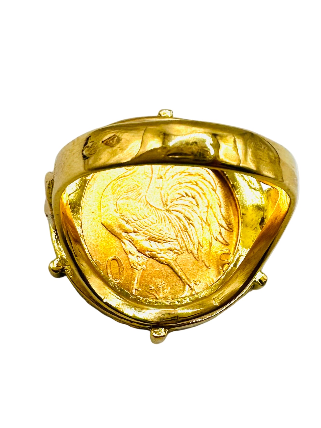 Bague Porte-Pièce “Marianne” – Or 18 et 22 carats ~ 6 griffes