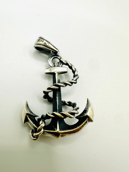 PENDENTIF HOMME Ancre de bateau en argent 925