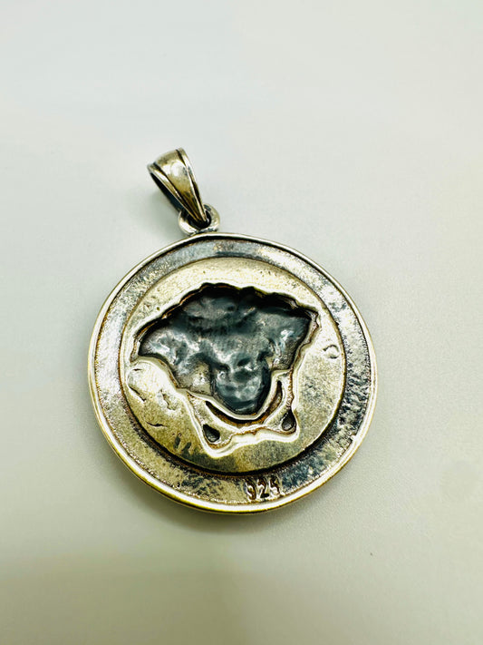 PENDENTIF HOMME médaillon impérial en argent 925
