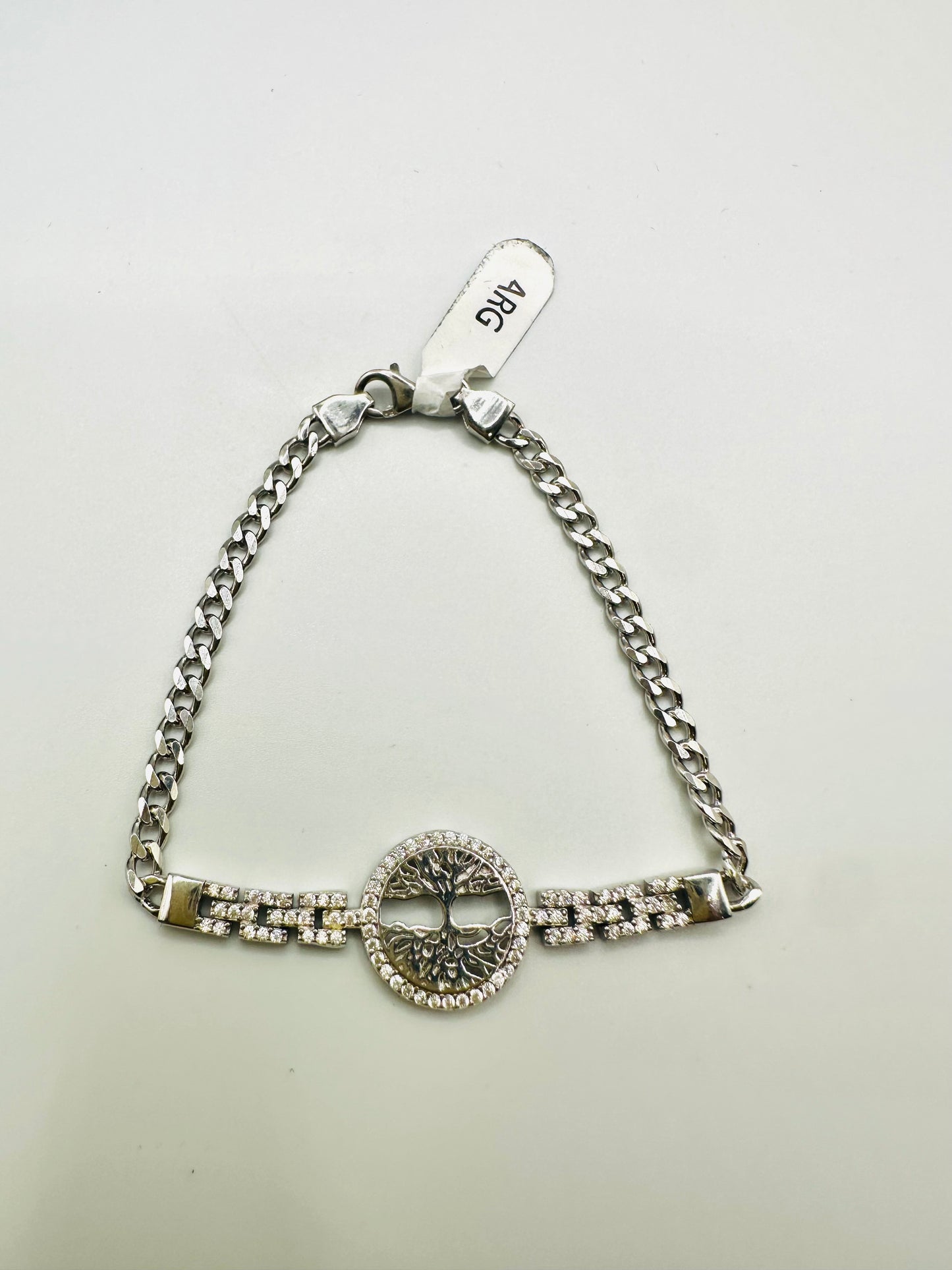 Bracelet Gourmette “Arbre de Noah Perlée ” En Argent 925