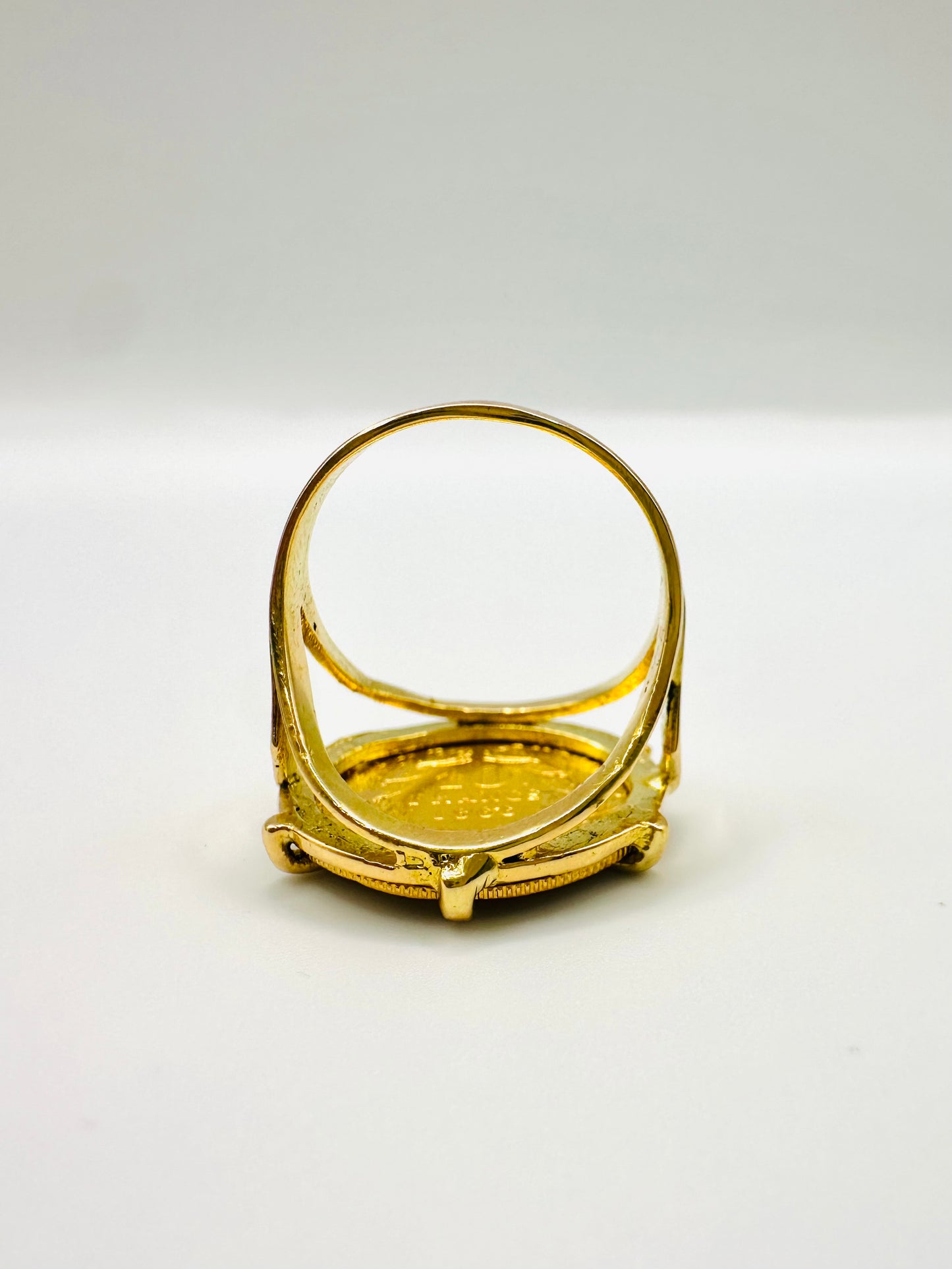 Bague Porte-Pièce “Napoléon 10 Francs” – Or 18 et 21 carats ~ 6 griffes