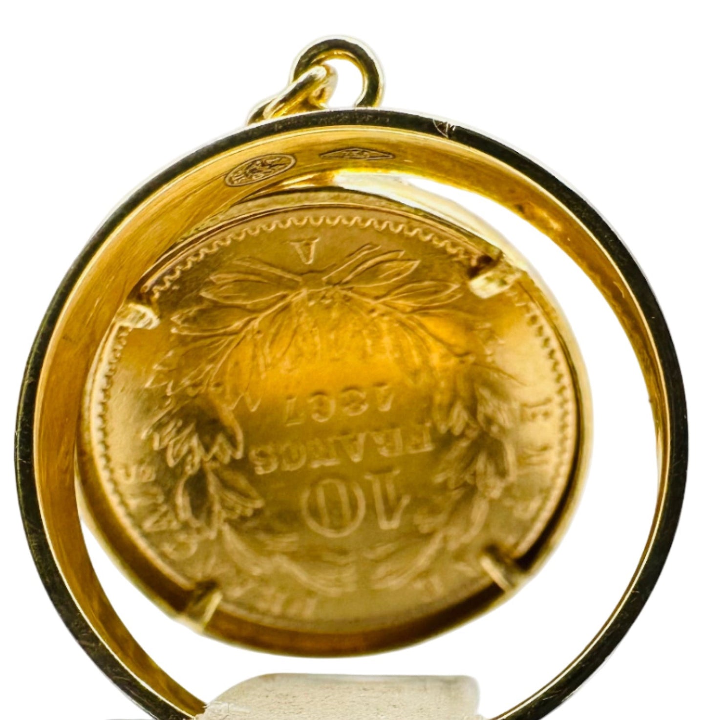 Bague Porte-Pièce Napoléon – 10 Francs Or 21,6&18 Carats