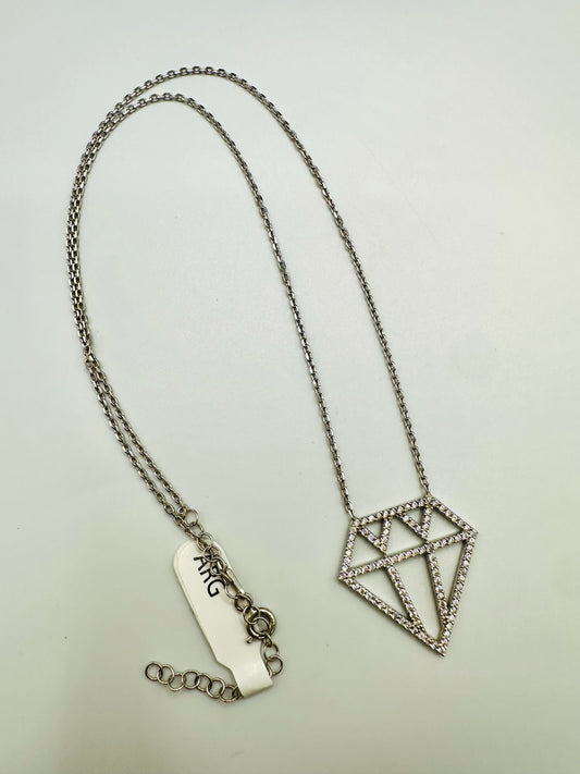 Chaîne en argent 925 avec pendentif diamanté