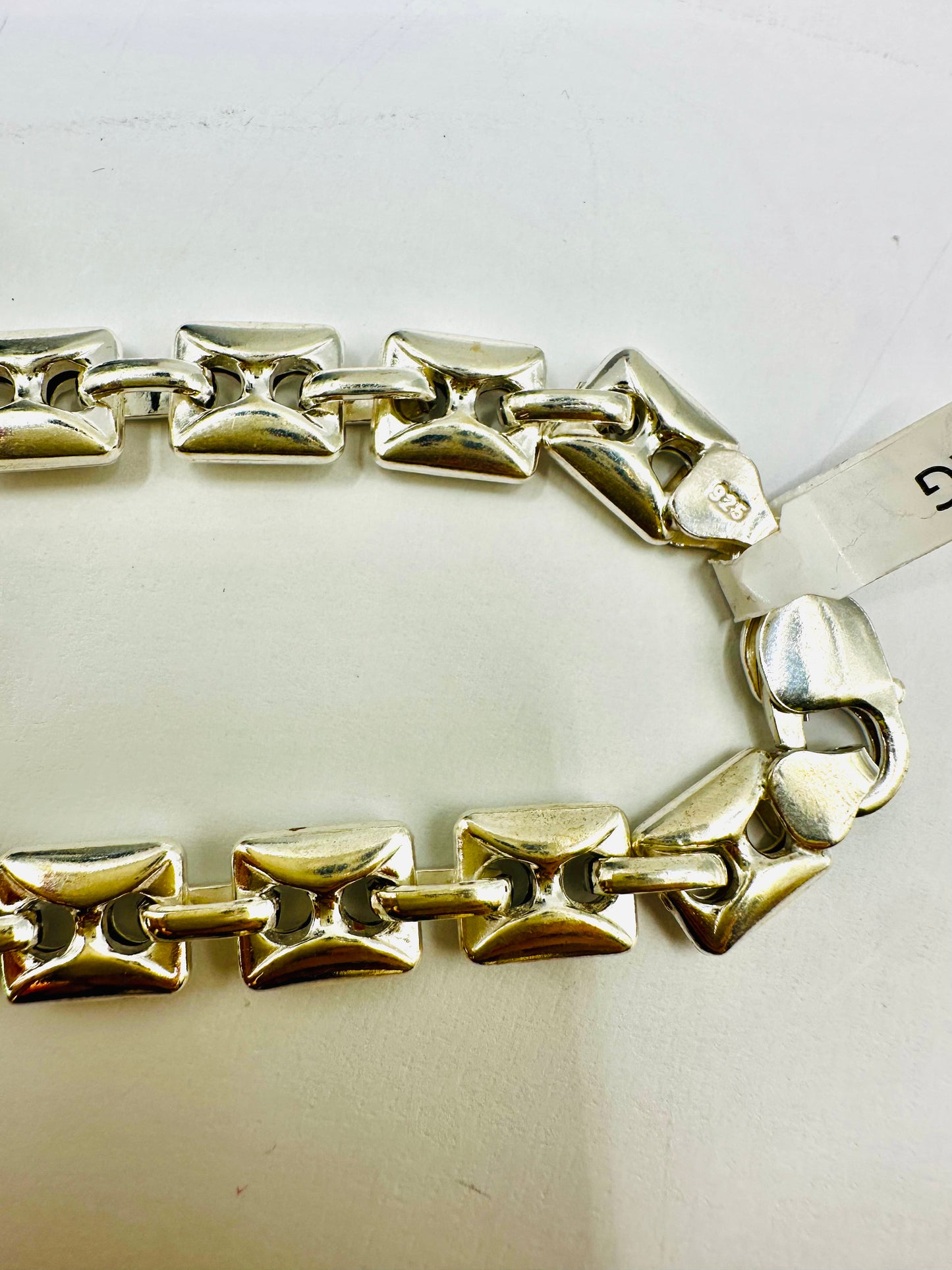 Chaîne homme en argent 925 grandes graines de café carrée