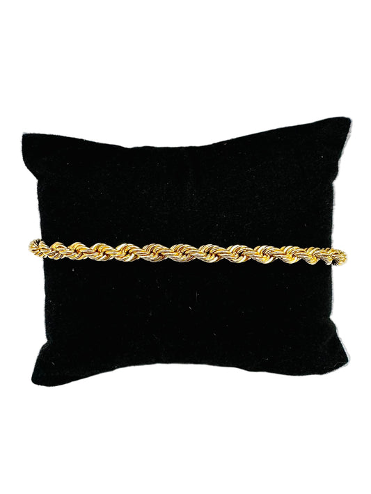 Gourmette maille torsadée Or 750/1000