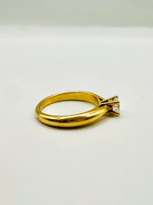 Bague de Mariage Solitaire En Or 18 Carats