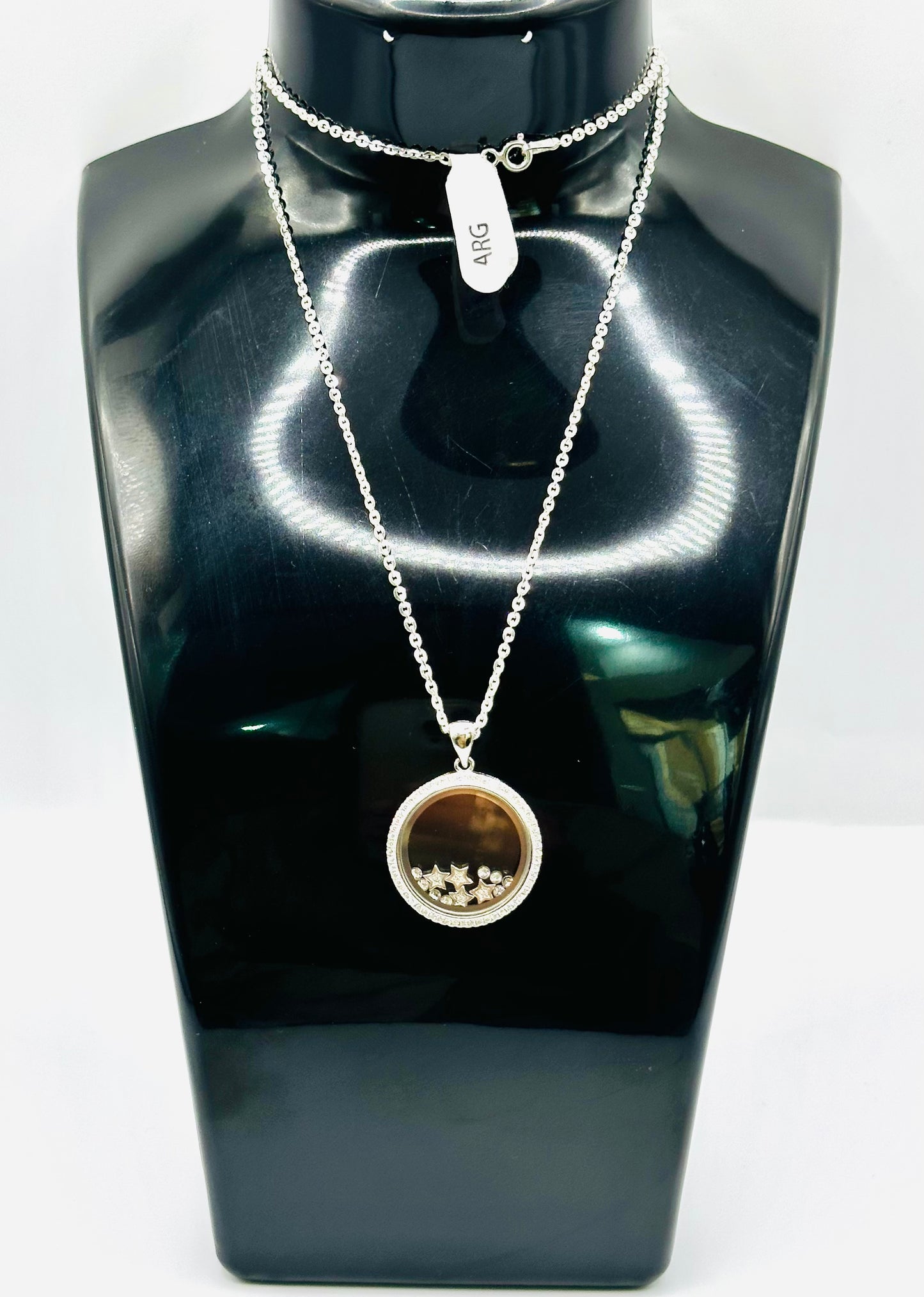 Chaîne en argent 925 avec pendentif “étoiles mobiles”