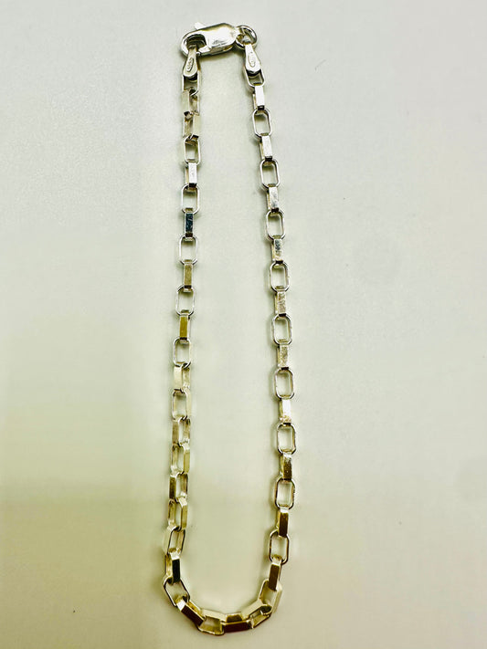 Bracelet homme en argent 925 rectangulaire