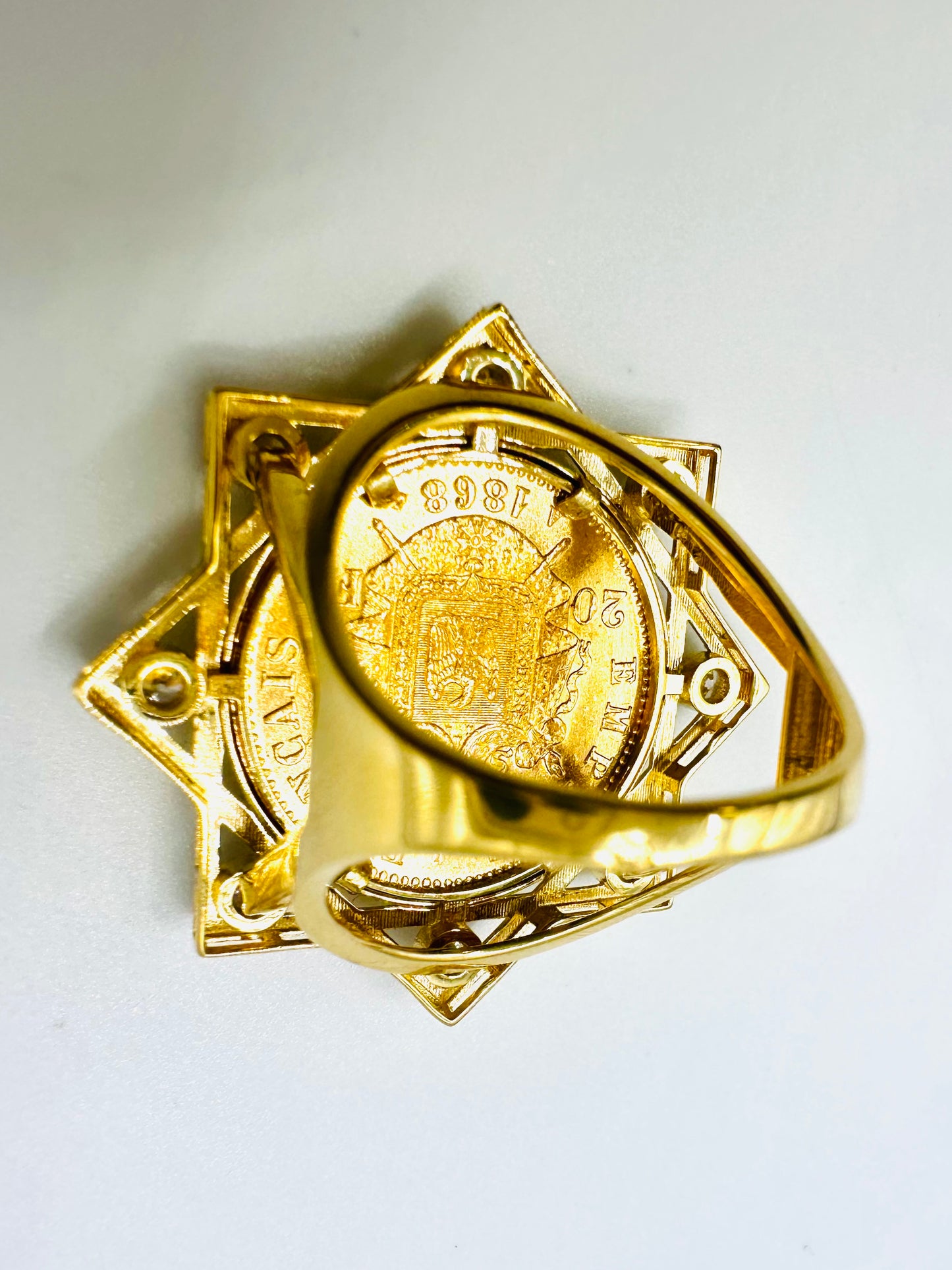 Bague Porte-Pièce “Napoléon Empire” – Or 18 et 21 carats