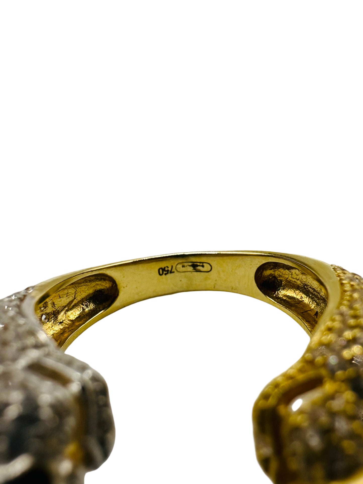 Bague double tête de panthère 🐆 Ajustable en or 18 carats