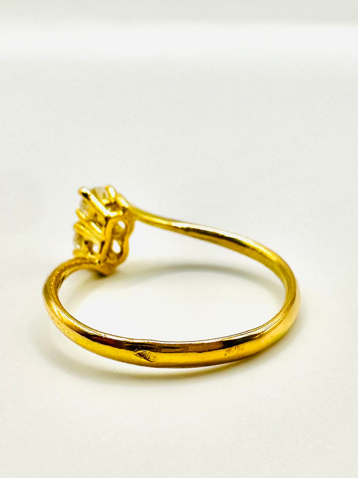 Alliance “Toi et Moi” en Or Jaune 18 Carats