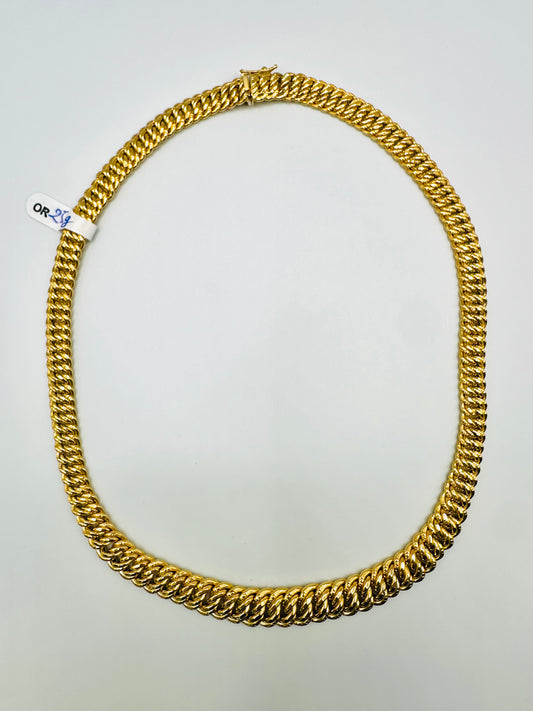 Chaîne maille américaine en chute Or 750/1000