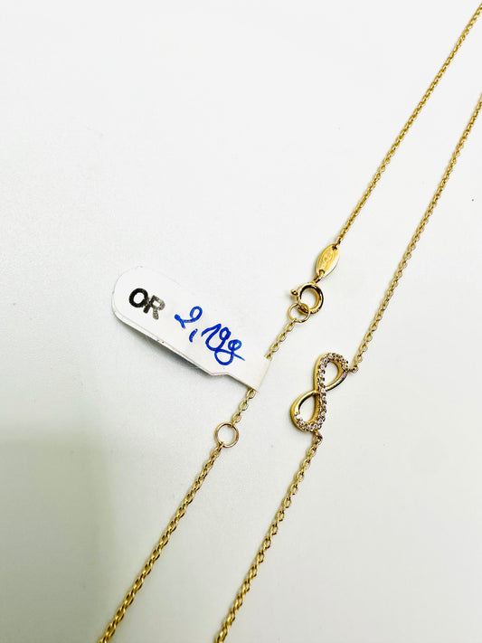 Chaîne infinity éternelle ♾️ Or 750/1000