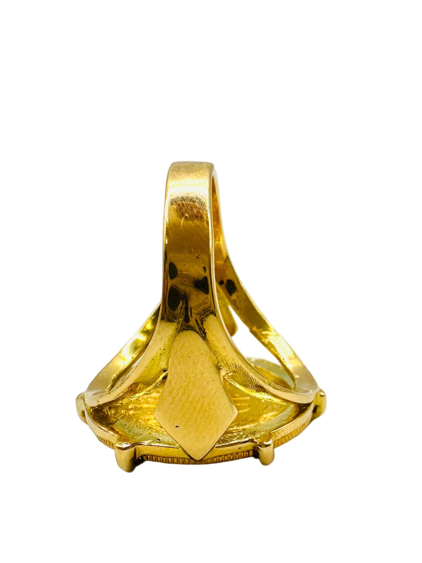 Bague Porte-Pièce “Napoléon 10 Francs” – Or 18 et 21 carats ~ 6 griffes