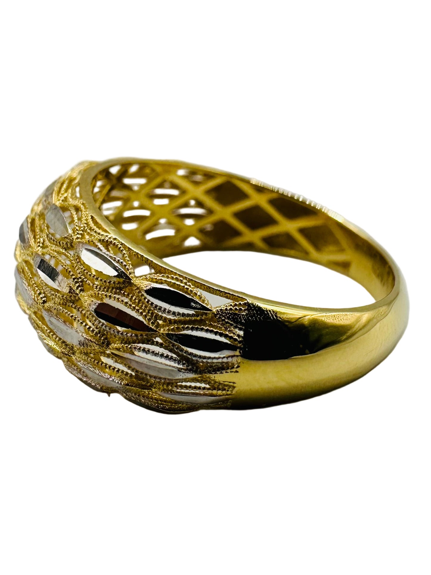 Bague Bombée en Or Jaune 18 Carats