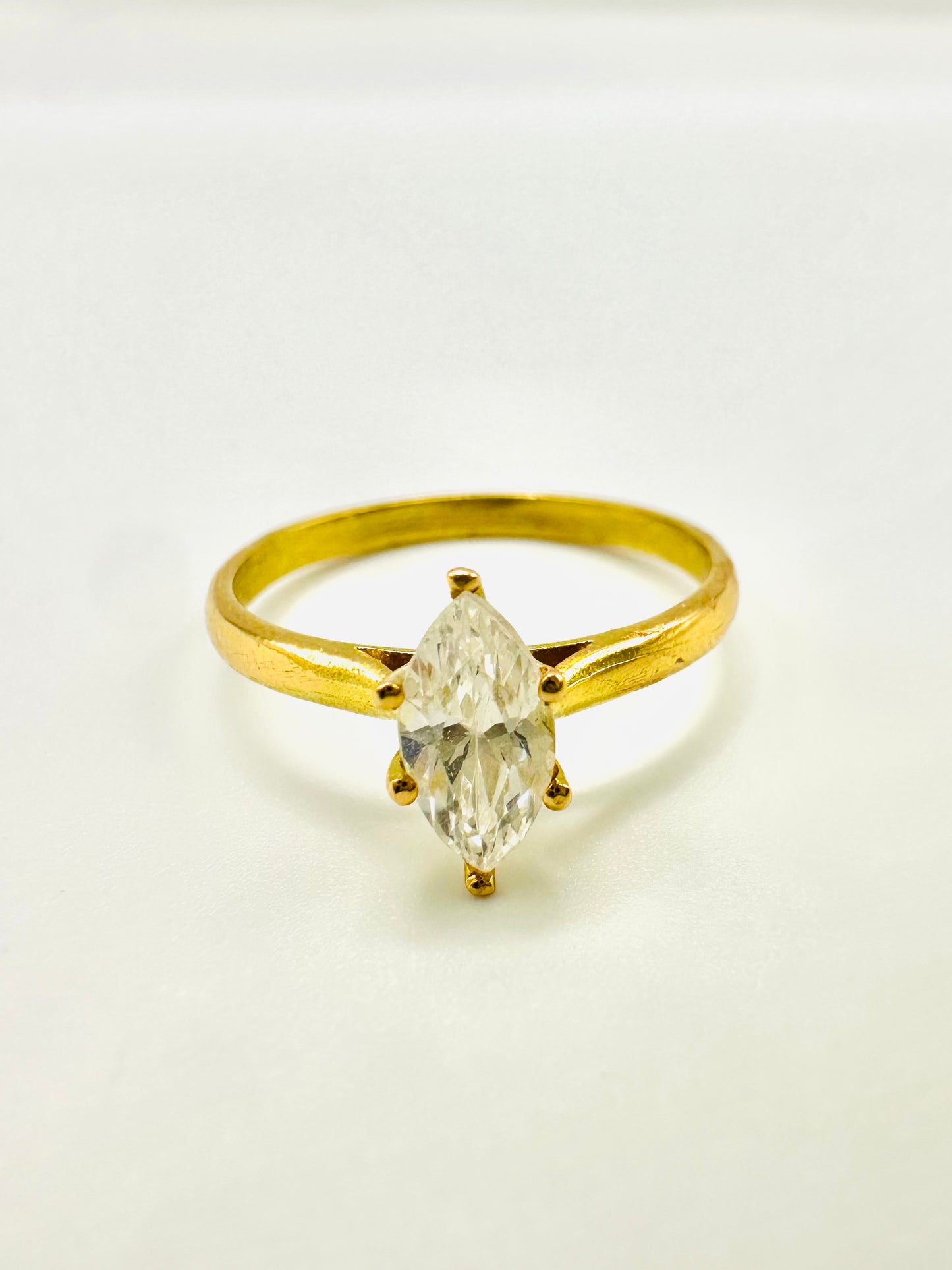 Bague mariage marquise Or 750/1000