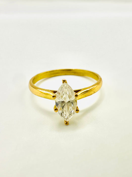 Bague mariage marquise Or 750/1000