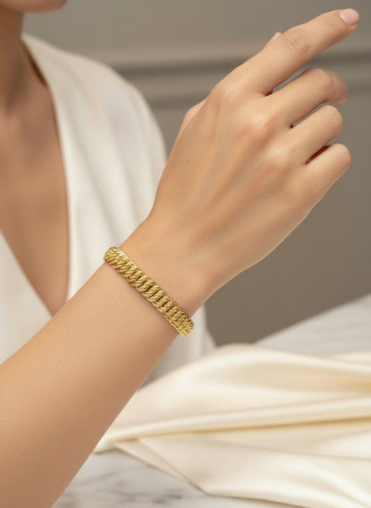 Bracelet Maille Américaine Or 750/1000