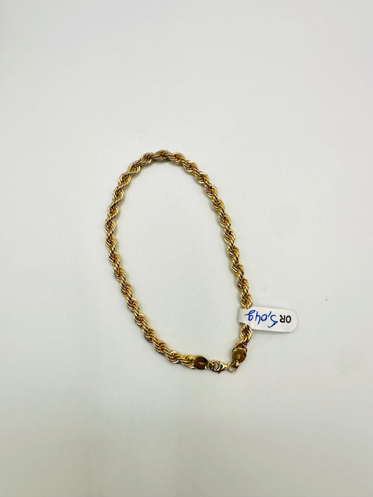 Gourmette maille torsadée Or 750/1000